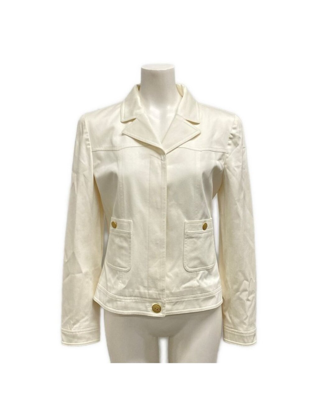 Chanel Jacket M Ivory Cotton